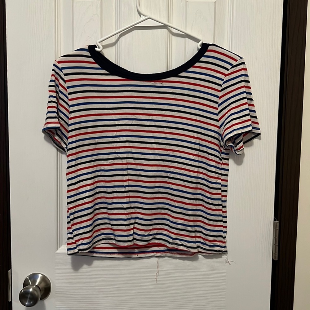 Caution To The Wind striped tee